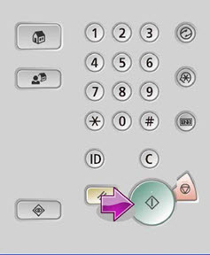 Round green button is for Start.