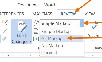 how to track changes in word 2016 and compare documents