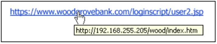The URL does not match the real web address of the bank in this example.