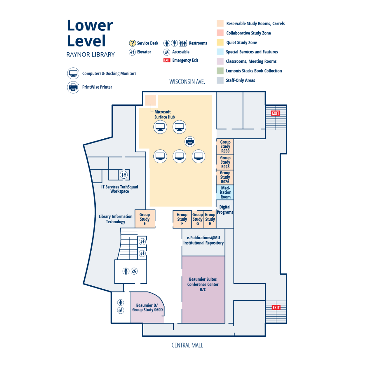 Raynor Lower Level Map