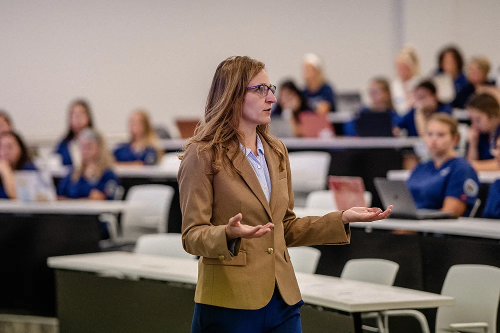 Nursing instructor in class