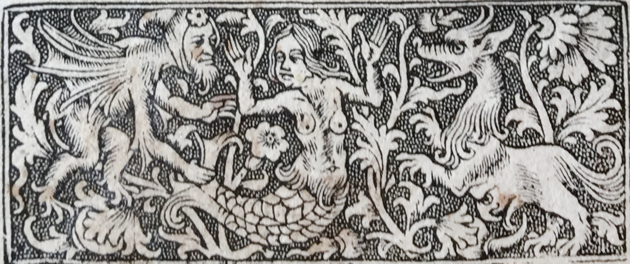 Detail from the Book of Hours showing mermaid