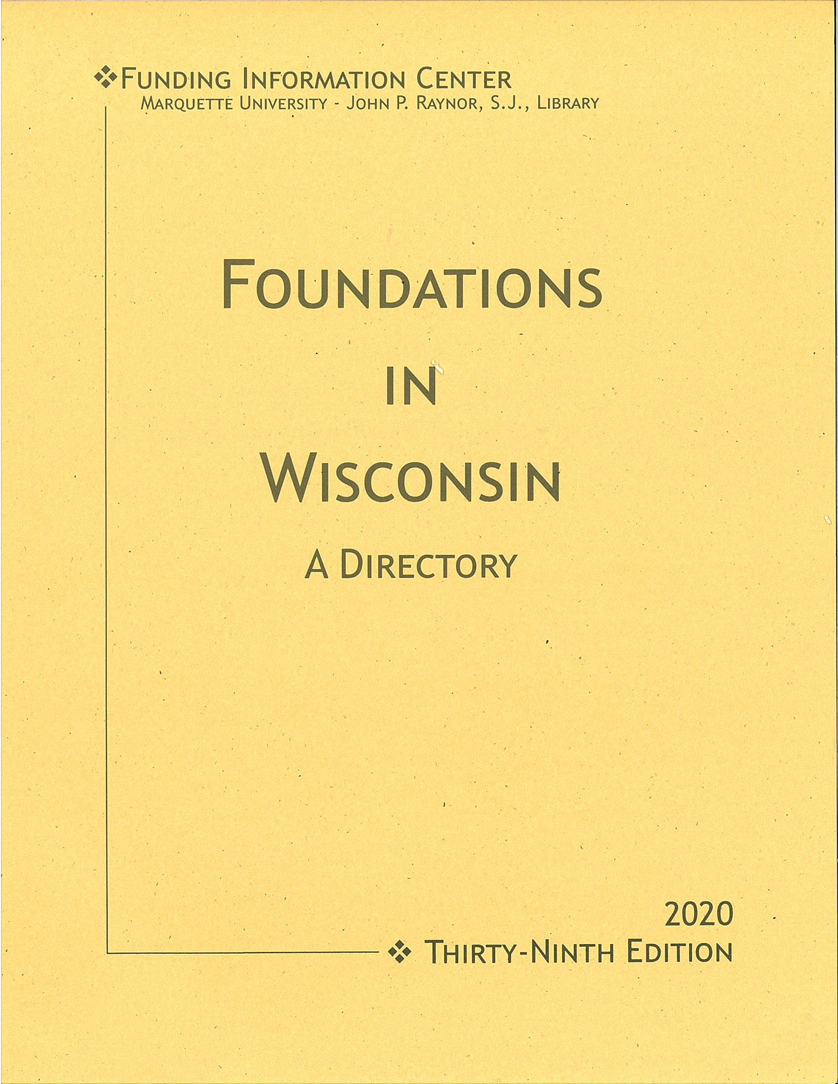 Foundations in Wisconsin cover
