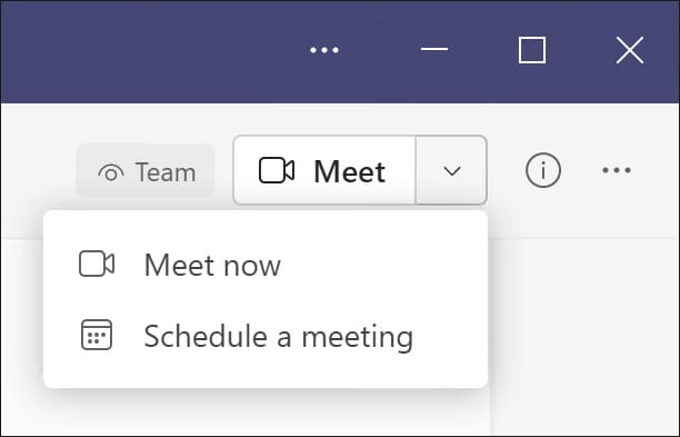 Channel meeting options