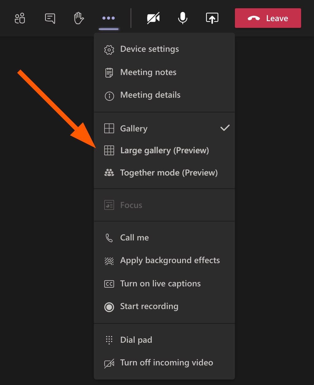 Switch To Large Gallery View In Microsoft Teams Meetings Microsoft Teams Marquette University