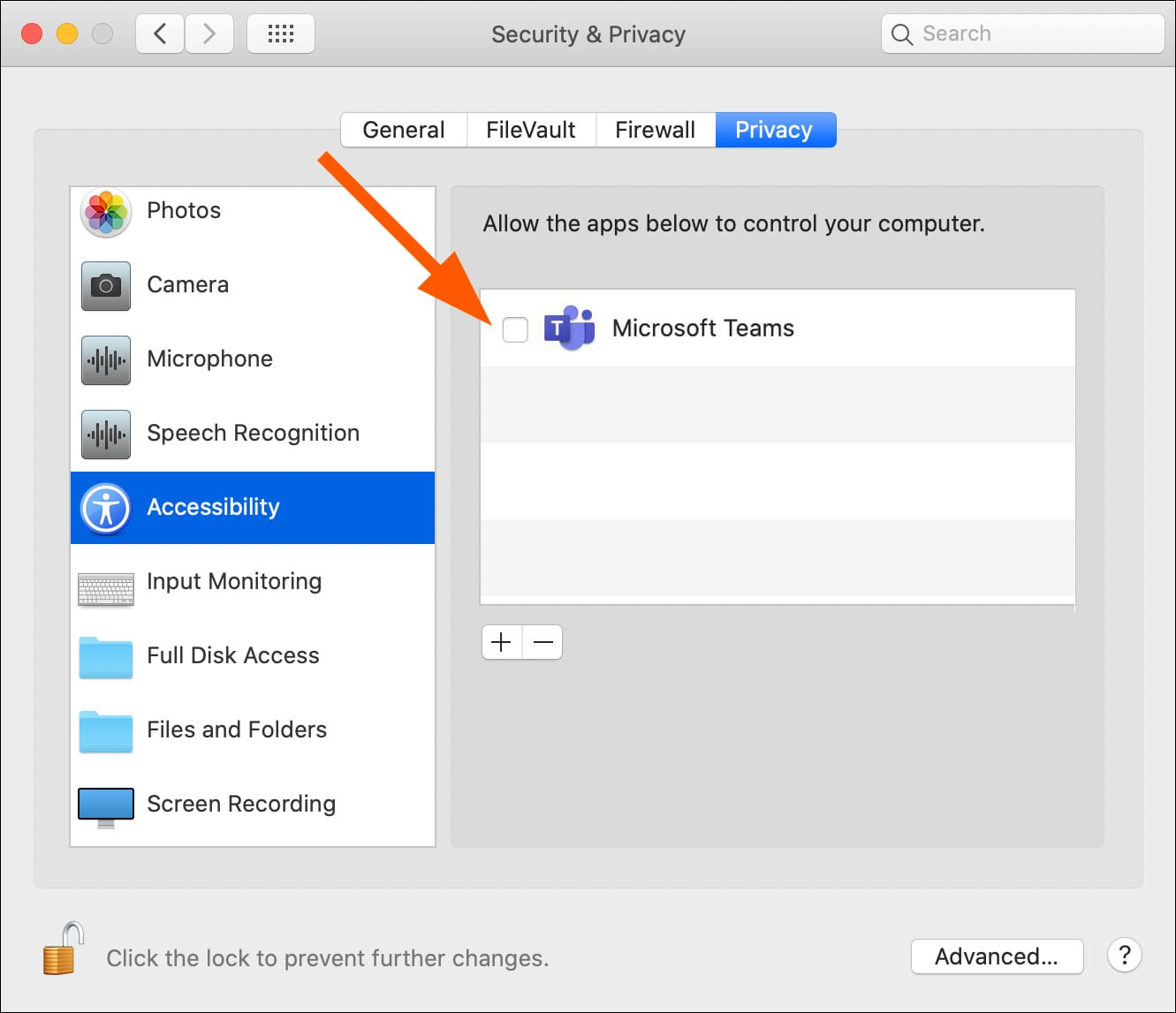 change my access settings for apps on a mac