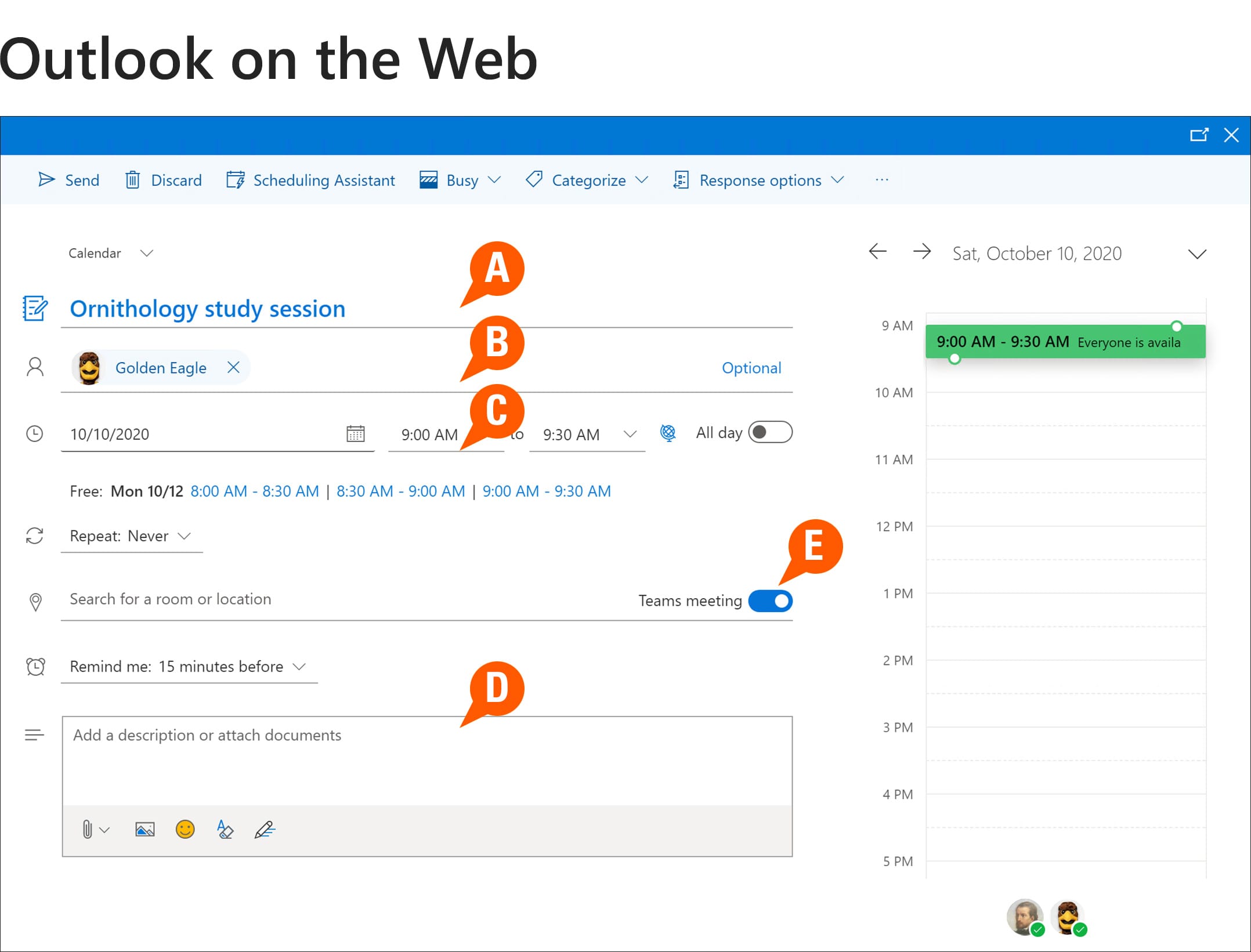 Create a Microsoft Teams meeting from Outlook Calendar ...