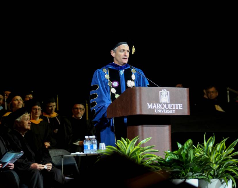 Image of President Lovell from 2015 Commencement