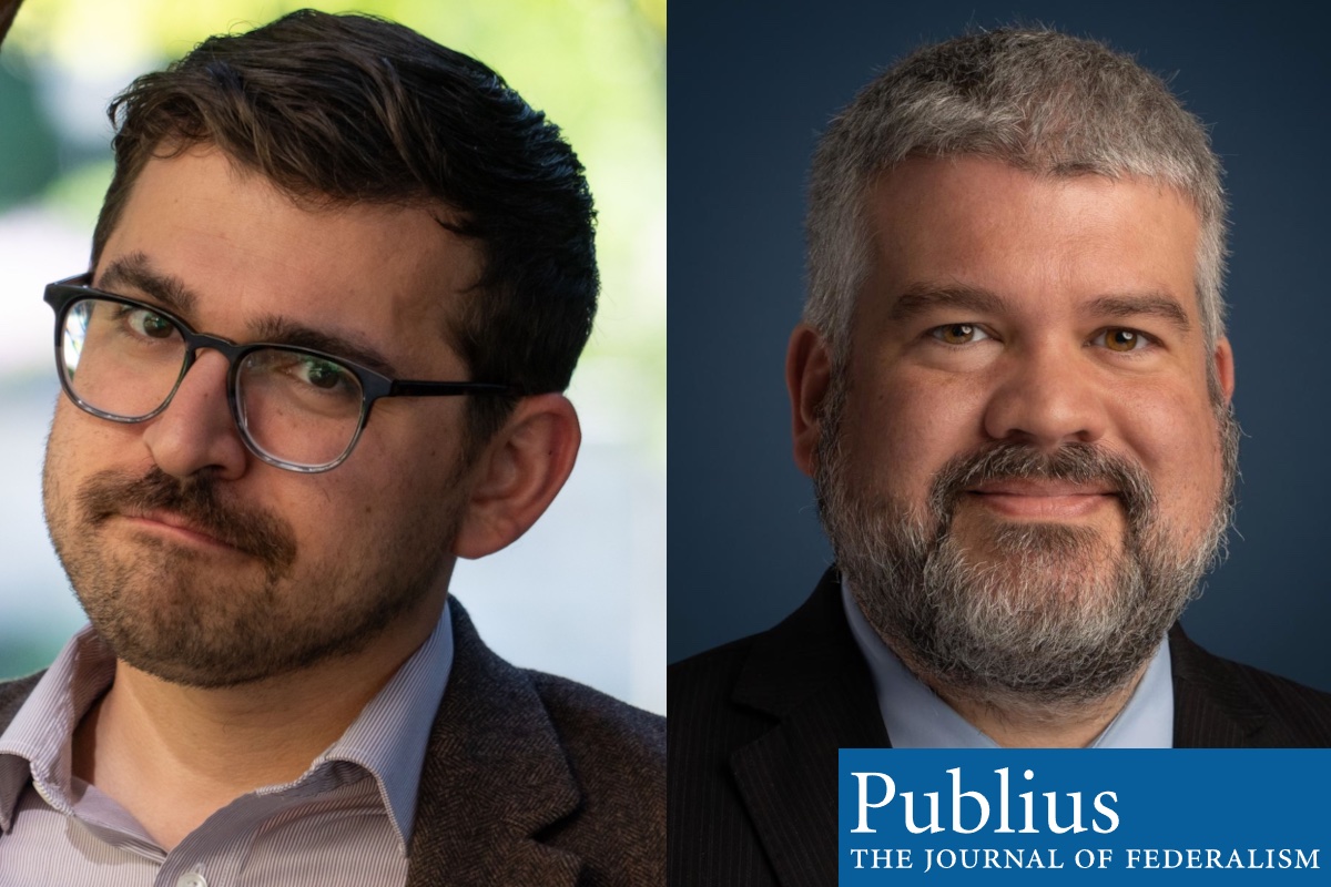 Graphic with headshots of Dr. Philip Rocco, Dr. Paul Nolette and the Publius logo