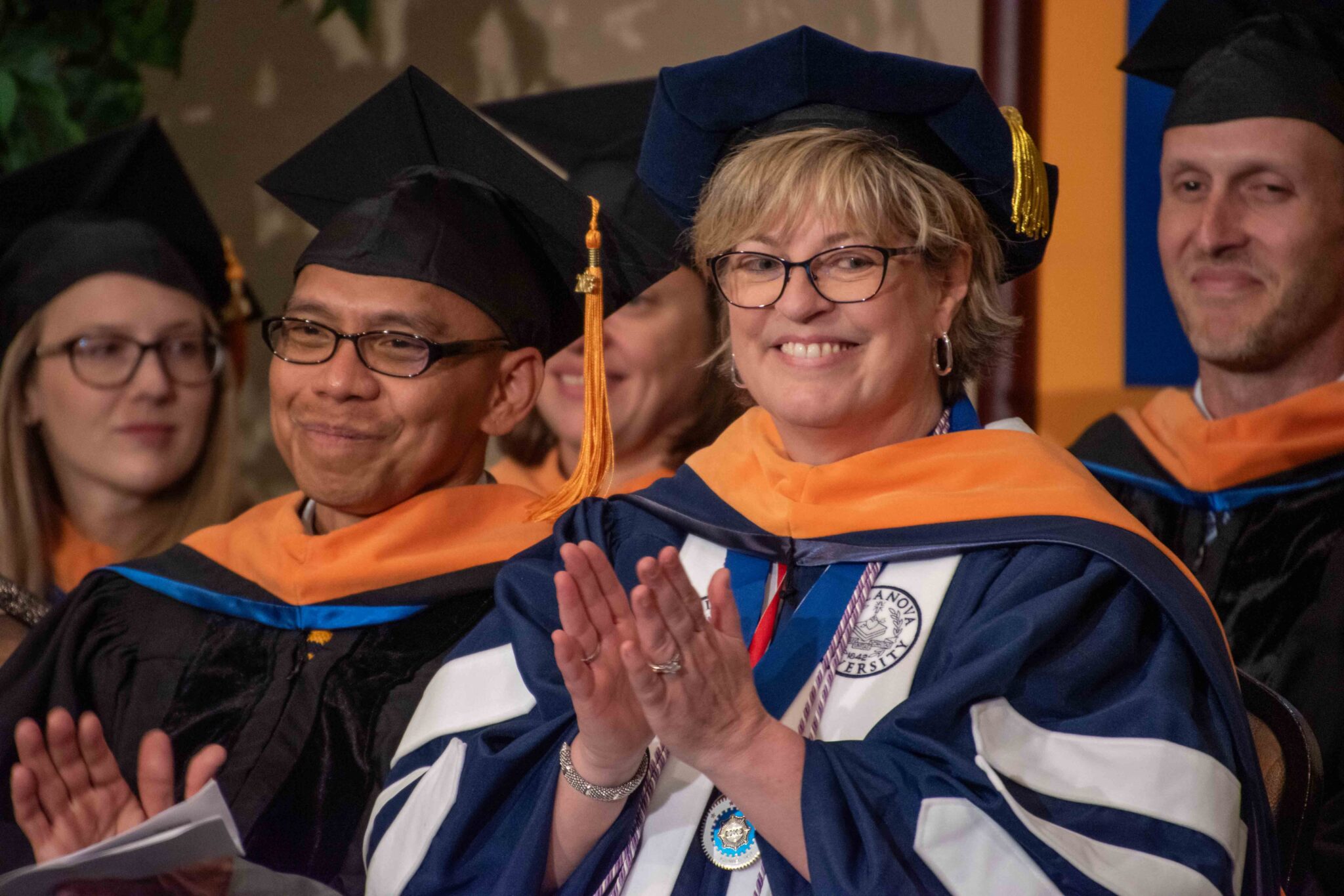 Dr. Jay Tumulak and Dr. Lisa Thiemann at the 2023 Doctor of Nursing Practice in Anesthesiology graduation ceremony