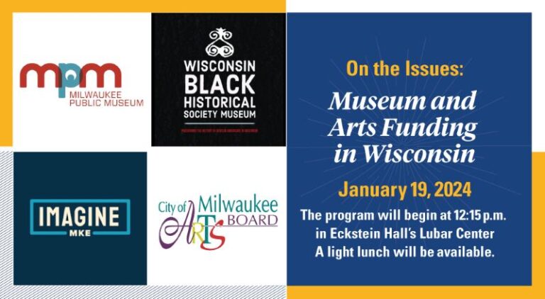 Event banner for On the Issues aout funding for museums and the arts