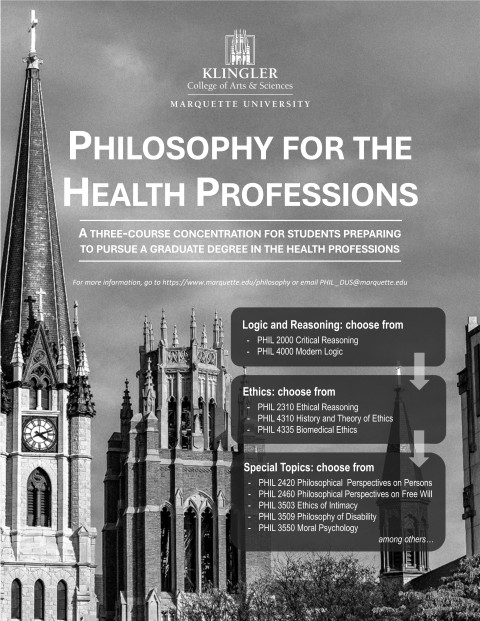 Philosophy for the Health Professions standalone concentration poster