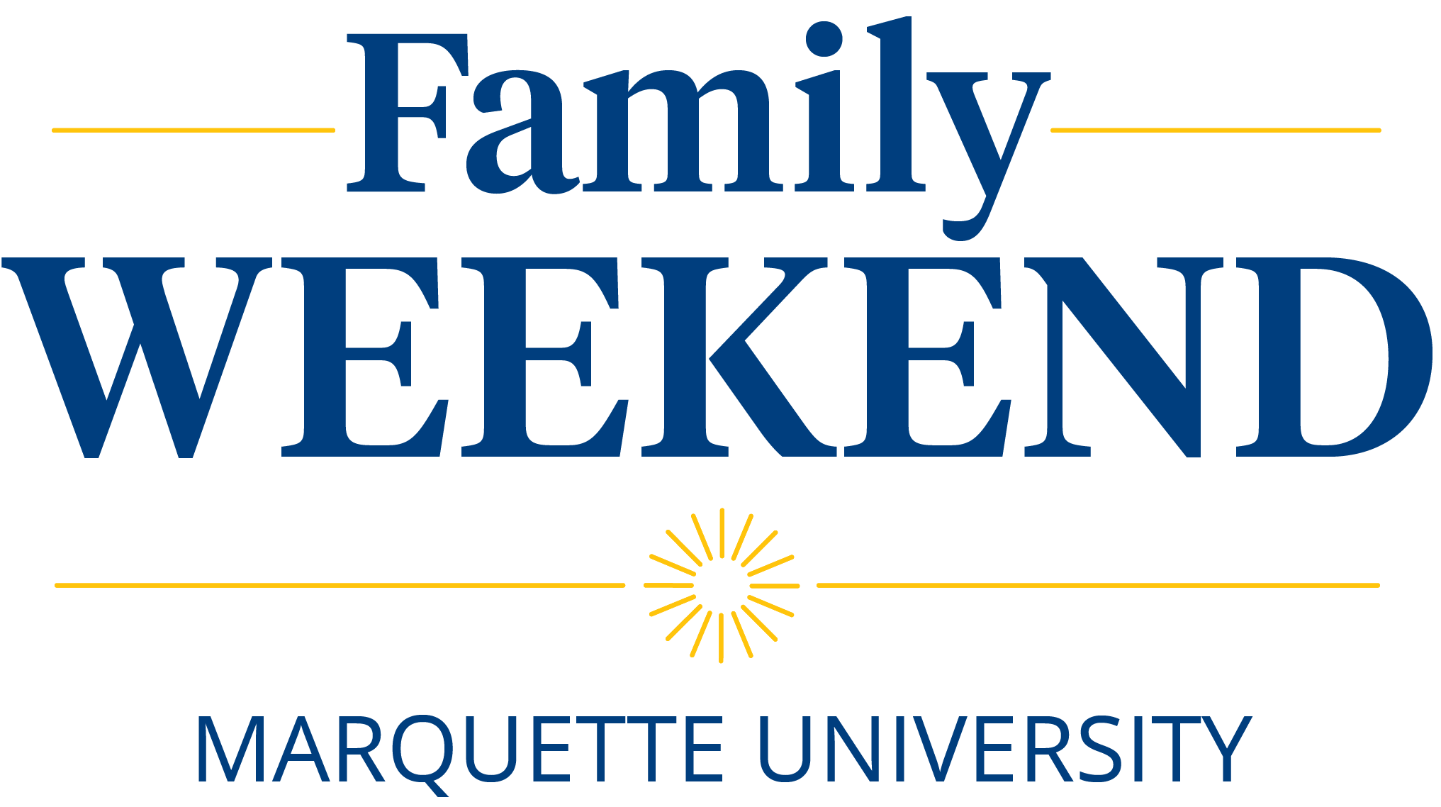 wordmark for family weekend