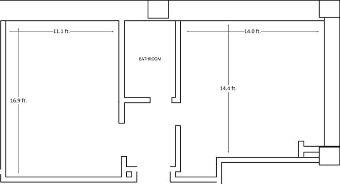 Cobeen quad room floorplan