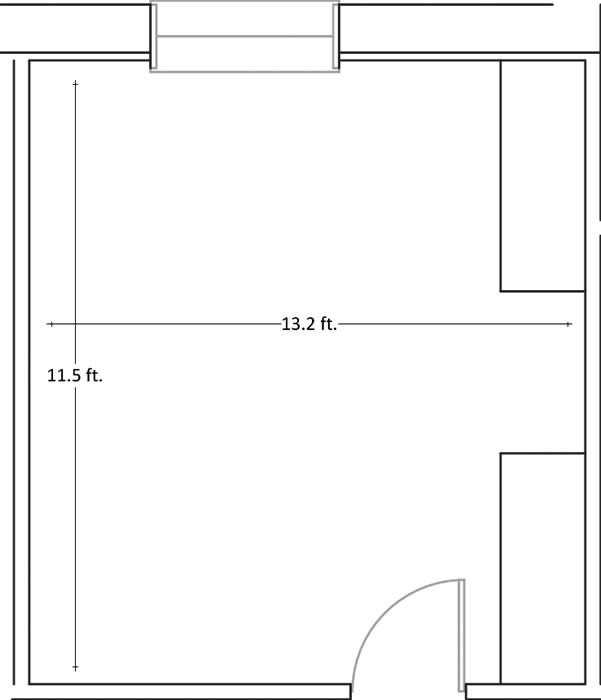 O'Donnell Hall double room floorplan