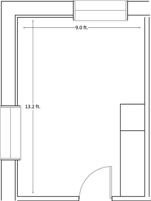O'Donnell Hall single room floorplan