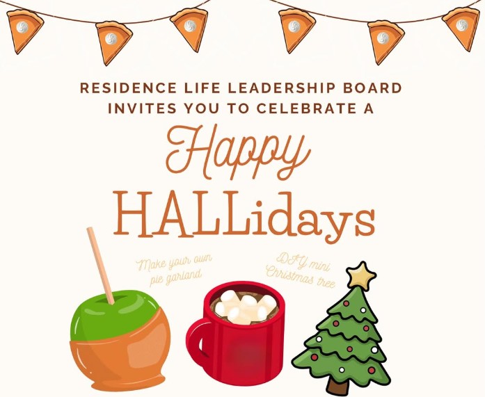 advertisement inviting people to celebrate happy hallidays