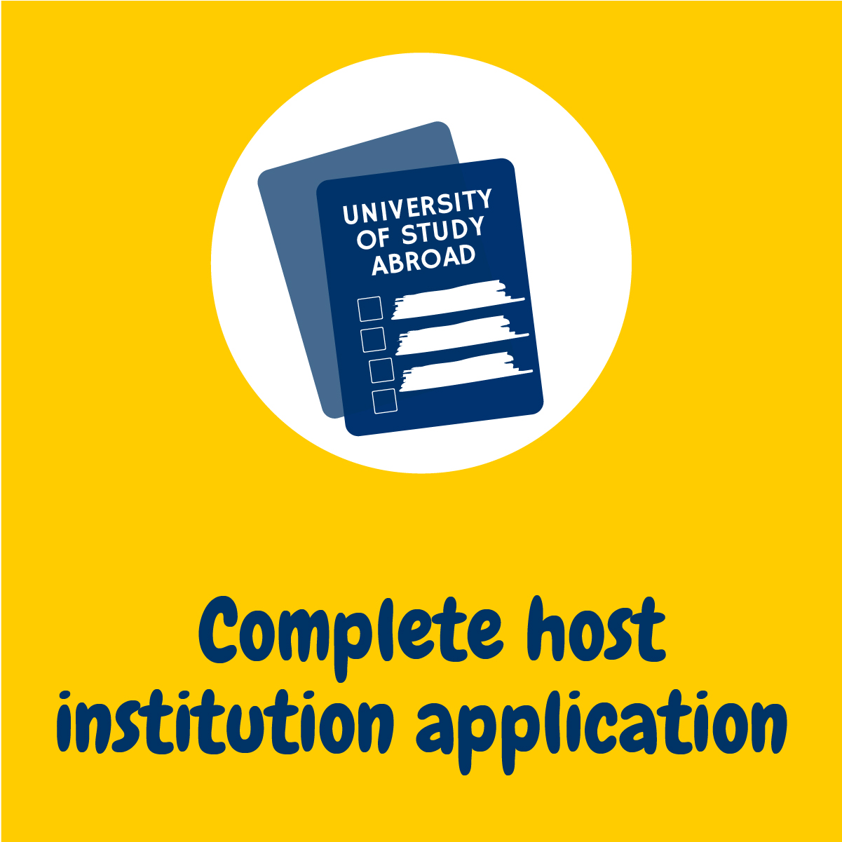 Complete host institution application