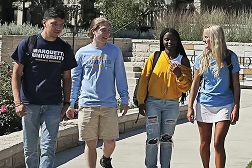 Marquette students on campus