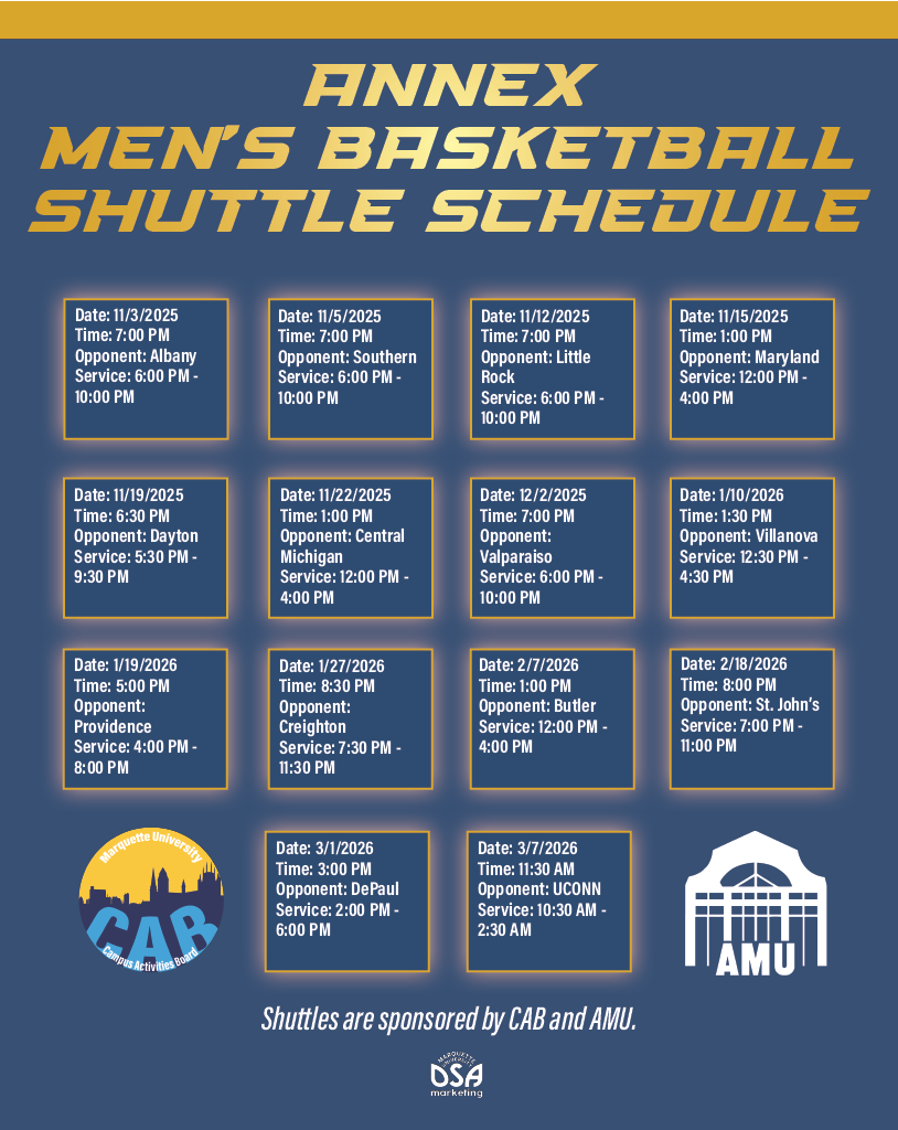 Men's basketball games shuttle