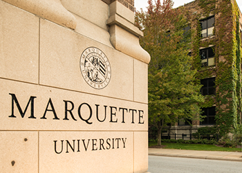 Marquette University sign