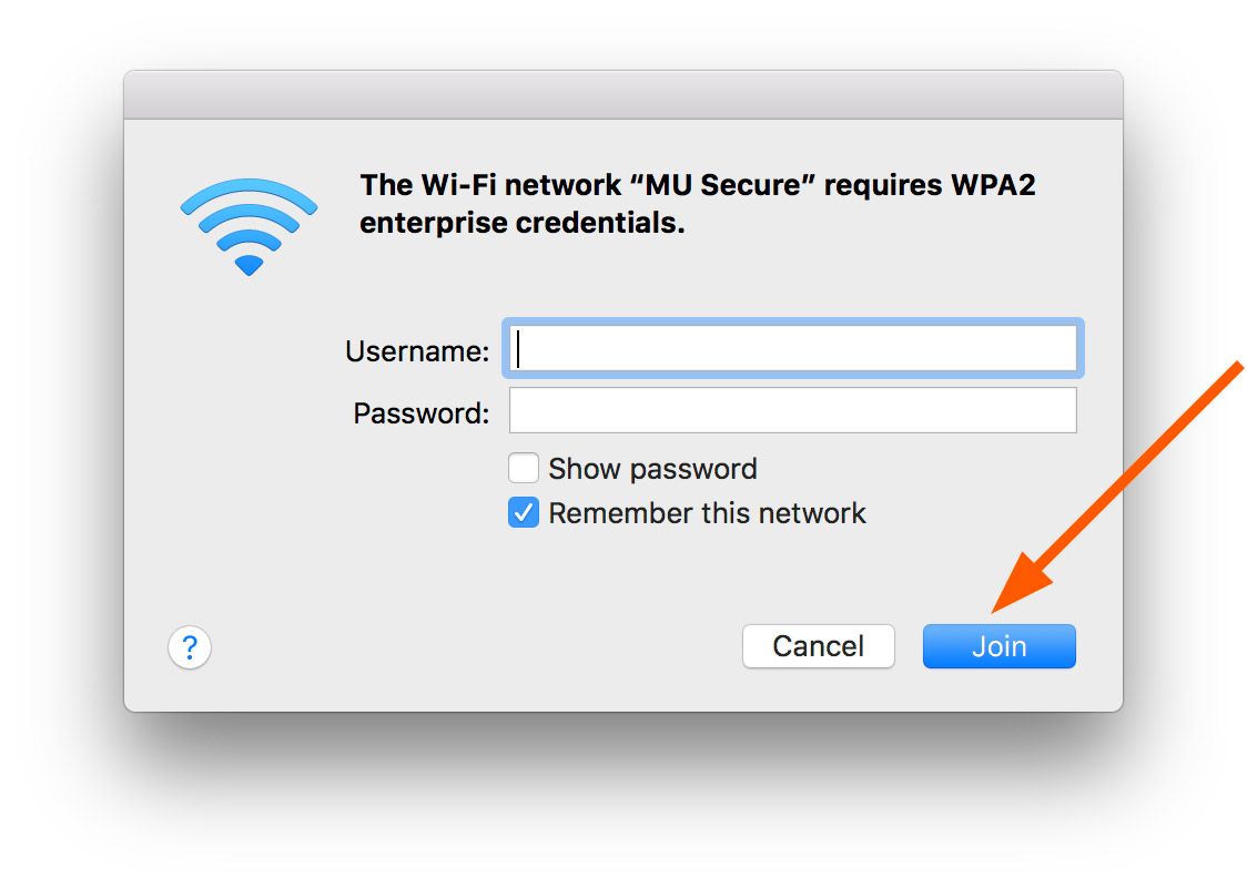 MU Secure login for Mac