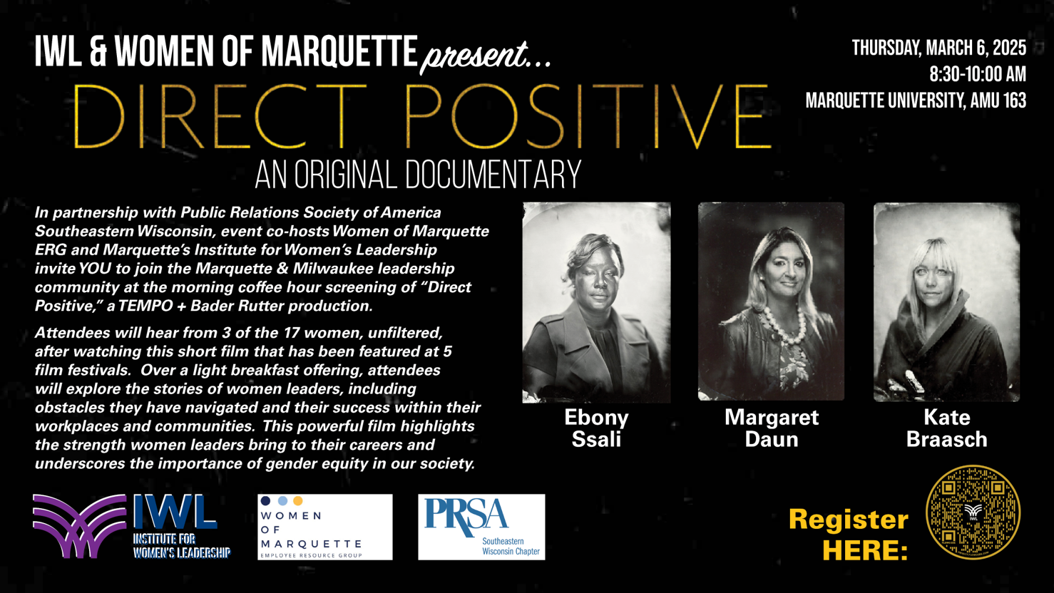 digital flyer for March 6, 2025, screening of Direct Positive