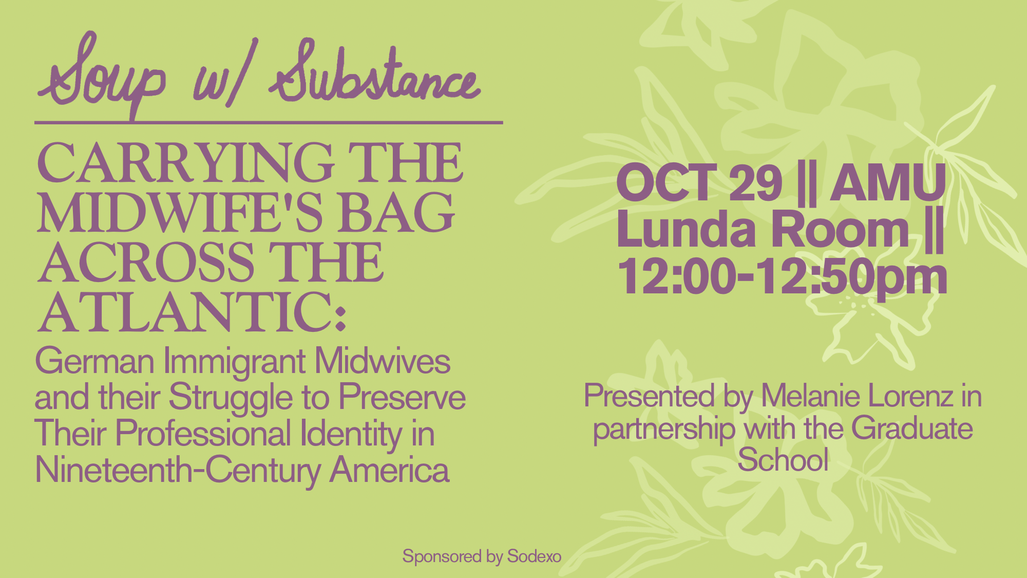 digital flyer for Oct. 29, 2025 Soup with Substance