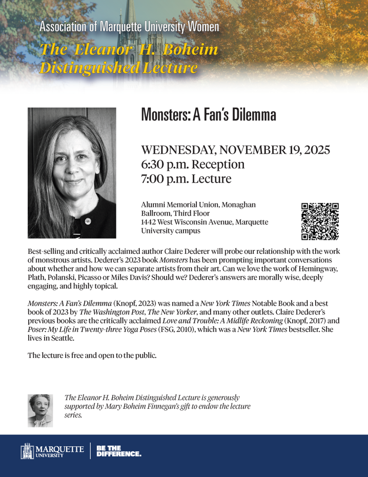 flyer for 2025 AMUW Boheim Lecture