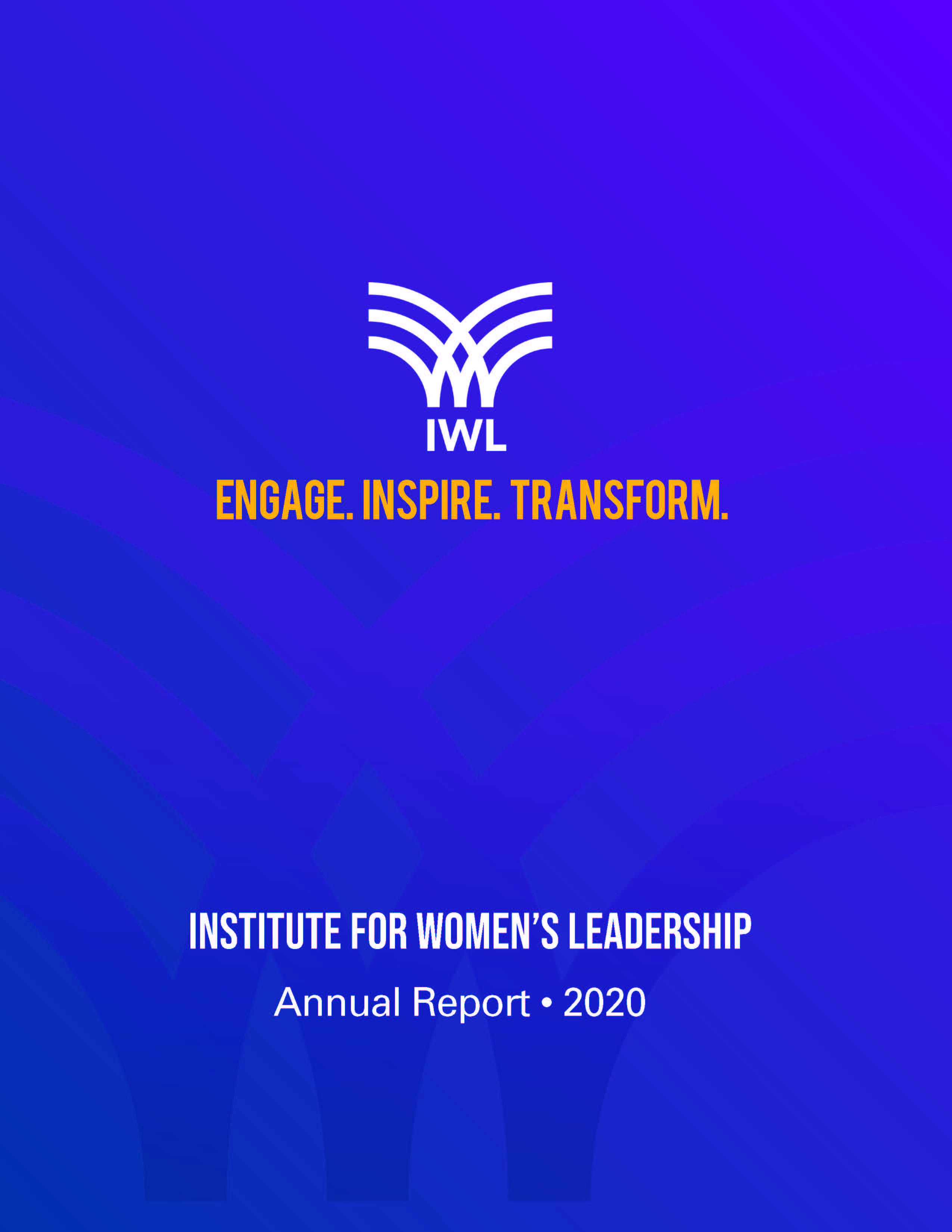 cover page of 2020 IWL Annual Report