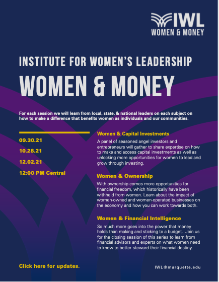 women and money flyer